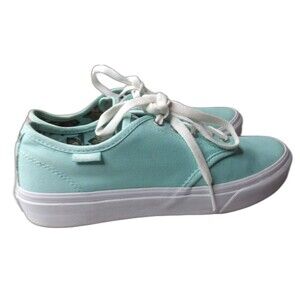 Vans Canvas Low Top Shoes Womens Size 9 Lace-up Sneakers Canal Blue